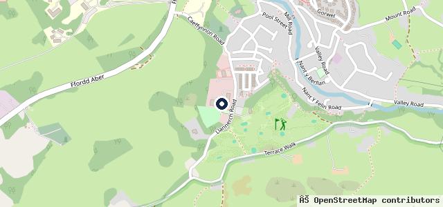 Map showing the location of Llanfair garage Ltd