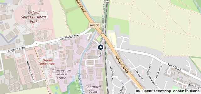 Map showing the location of JS Motors Oxford