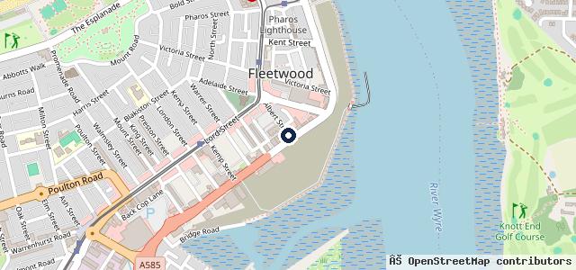 Map showing the location of JJ tyres and service center albert street garage fleetwood