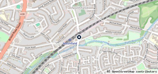 Map showing the location of Jordan Motor Services- Northfield