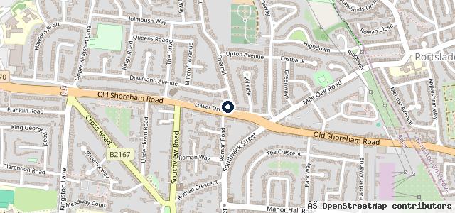 Map showing the location of Brighton Mitsubishi Service