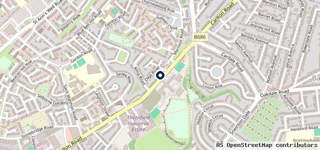 Map showing the location of K&B Car Centre