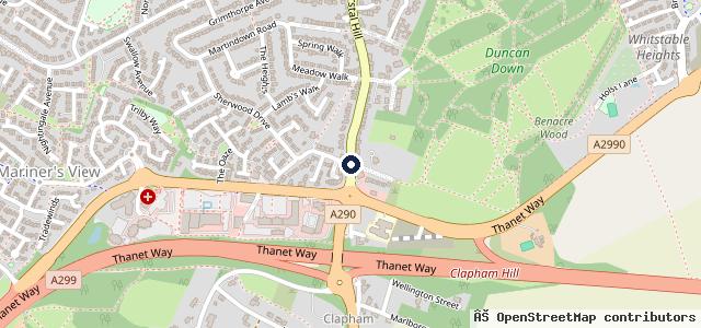 Map showing the location of Kwik Fit
