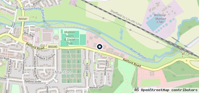 Map showing the location of Vertu Toyota Worksop