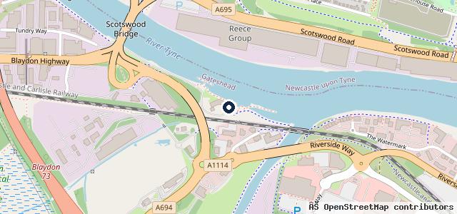 Map showing the location of J.A.M Automotive