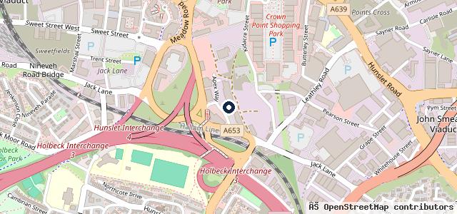 Map showing the location of Leeds Audi