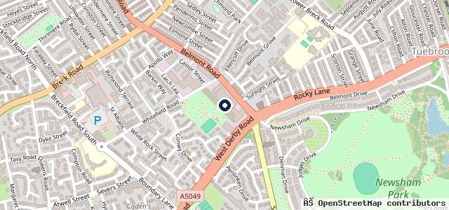 Map showing the location of Liverpool MOT