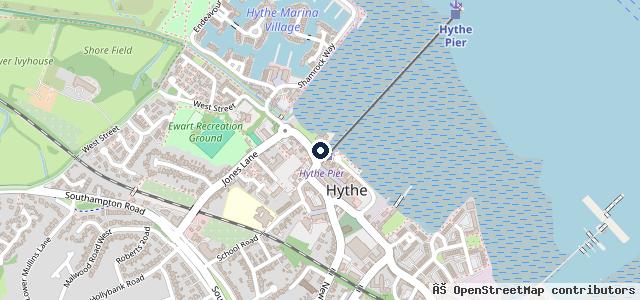 Map showing the location of Hythe Garage Services