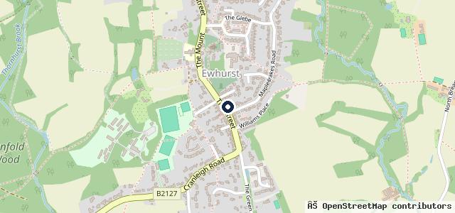 Map showing the location of Cridfords