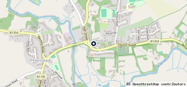 Map showing the location of Central Garage Coltishall