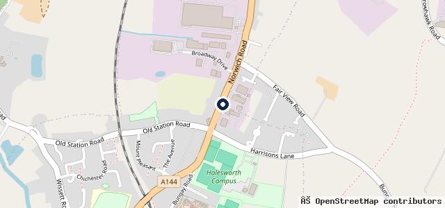 Map showing the location of Marshall Land Rover Halesworth (Service)