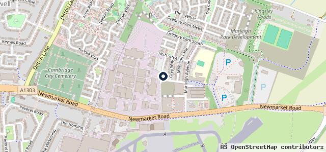 Map showing the location of Marshall Land Rover Cambridge