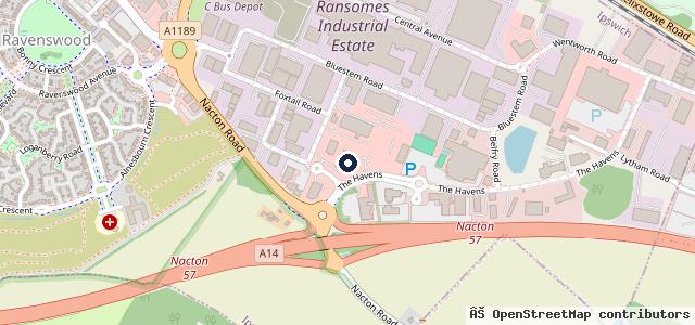 Map showing the location of Drive Vauxhall Ipswich