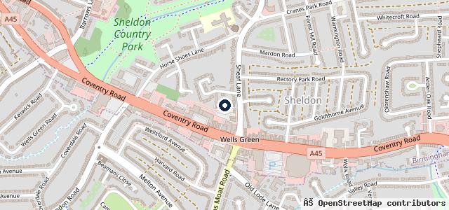 Map showing the location of Sheaf Lane Auto Centre