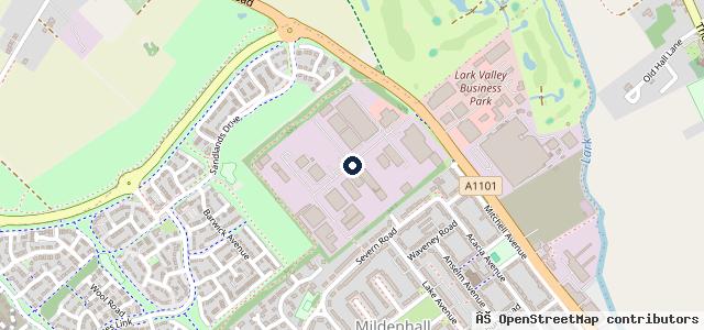 Map showing the location of Mercedes-Benz of Bury St. Edmunds