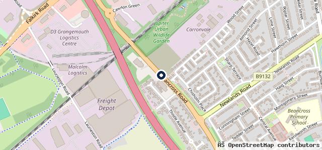 Map showing the location of Arnold Clark Mercedes-Benz of Grangemouth