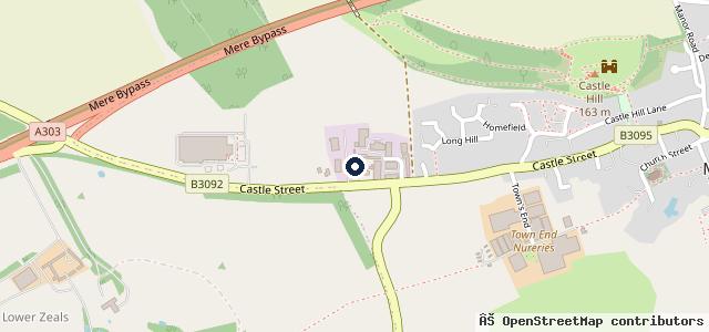 Map showing the location of Mere Garage
