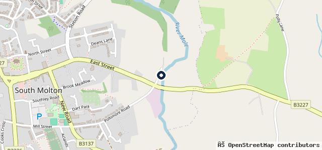 Map showing the location of Mole Bridge Garage