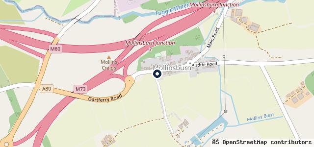 Map showing the location of Mollinsburn M O T Centre Ltd