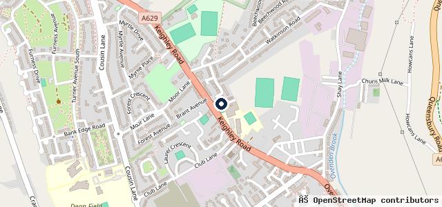 Map showing the location of Moorside Garage