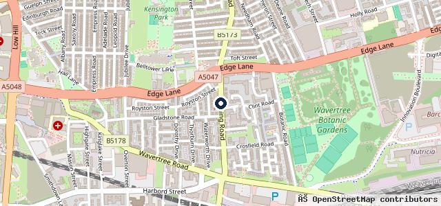 Map showing the location of C&P Autos