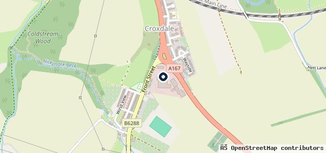 Map showing the location of Croxdale Fast Fit Autocentre, Croxdale (Nr Spennymoor), Durham