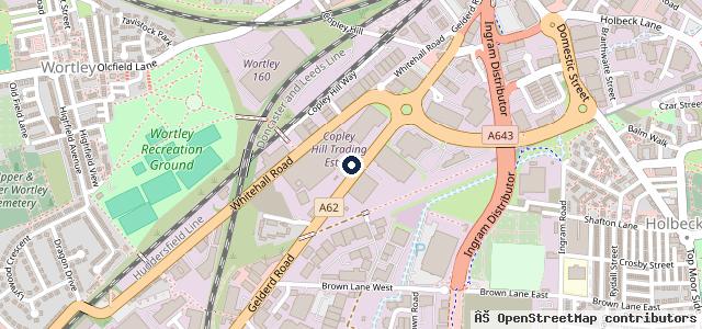 Map showing the location of National Tyres and Autocare - a Halfords company