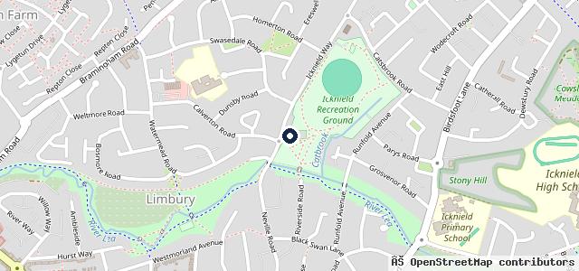 Map showing the location of Icknield Service Station