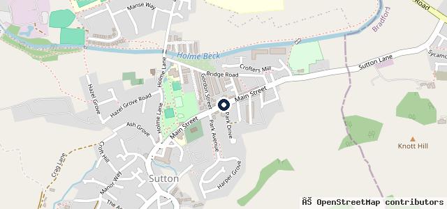 Map showing the location of New Laithe Garage