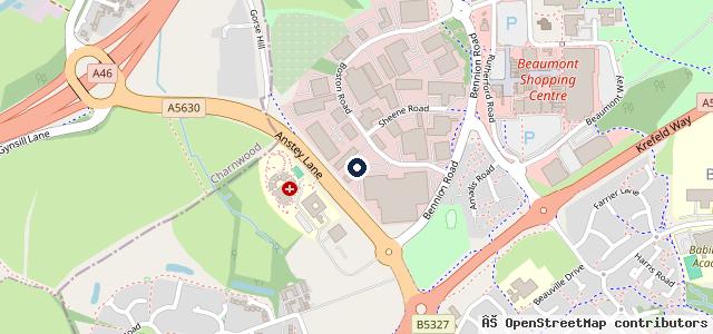 Map showing the location of North Leicester Testing Station