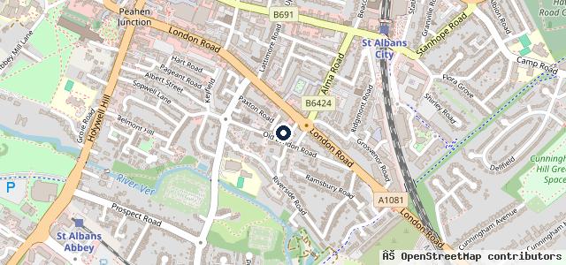 Map showing the location of Old London Road Garage