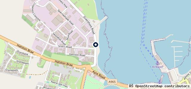 Map showing the location of Orkney Motors