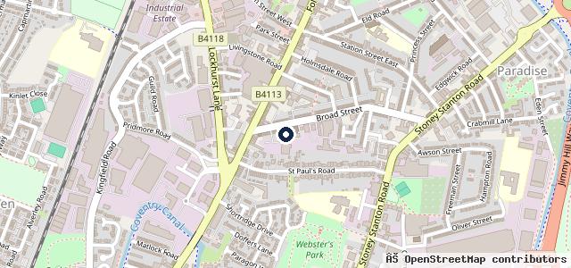 Map showing the location of P G Auto's