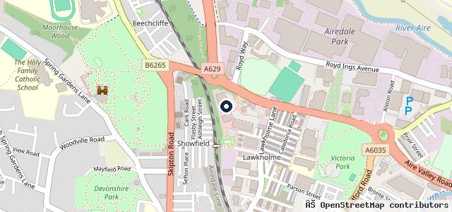 Map showing the location of Pets at Home Keighley