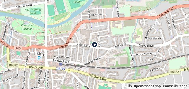 Map showing the location of Protyre Ilkley