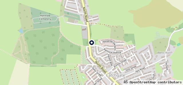 Map showing the location of Ray Barnett Harelaw Garage