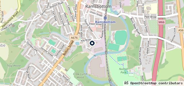 Map showing the location of Ramsbottom Paint & Bodyshop