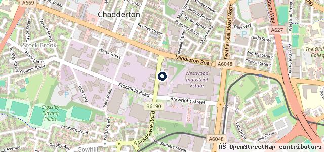 Map showing the location of Summers Street Garage
