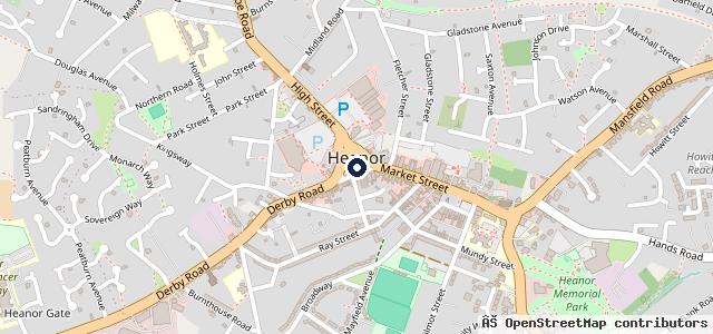 Map showing the location of Red Lion Garage