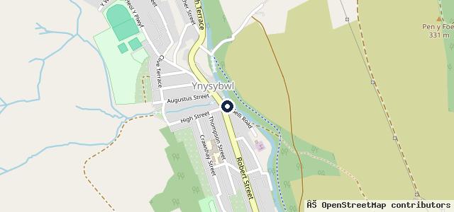 Map showing the location of Roberttown Service Station