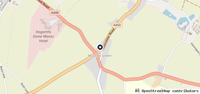 Map showing the location of Hills Ford | Kidderminster