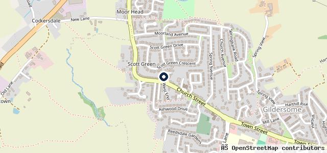 Map showing the location of Greenfield Garage