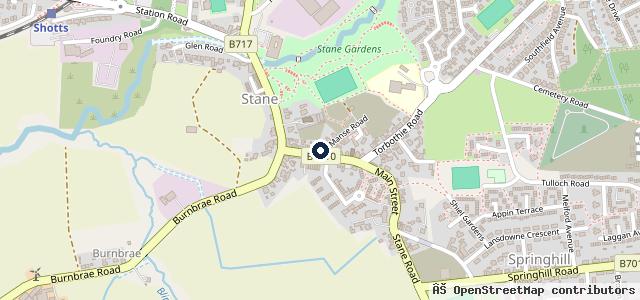 Map showing the location of Shotts Mot Centre