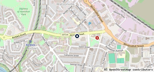 Map showing the location of Kwik Fit