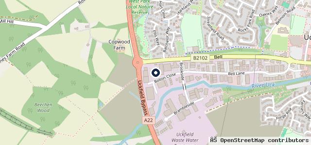 Map showing the location of SLM Toyota Uckfield