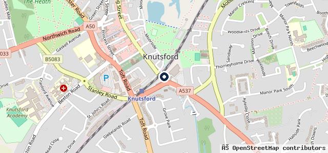 Map showing the location of Station Garage