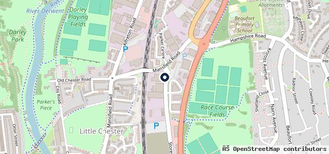 Map showing the location of Stores Road Service Station