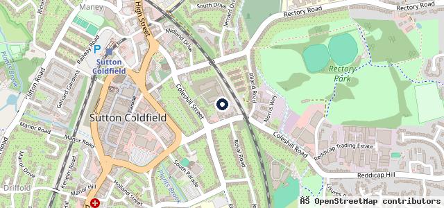 Map showing the location of Sutton Car Repairs