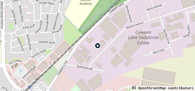 Map showing the location of Tees Valley MoT Centre