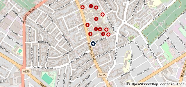 Map showing the location of Mayday MOT and Service Centre